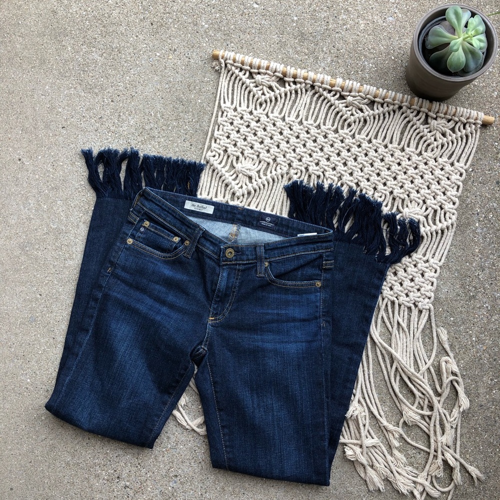 AG The Ballad Slim Boot Frayed Hem Jeans Size 26